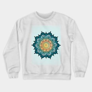 Green and Gold Mandala Graphic Hindi Art design Crewneck Sweatshirt